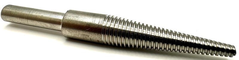 Pro-Grade WTR-2 Tapered Spindle Mandrel Threaded Screw Thread - 1/4" Shank Cone Point, Taper & Goblet Buff Mandrels, 1 Pack - Image 1